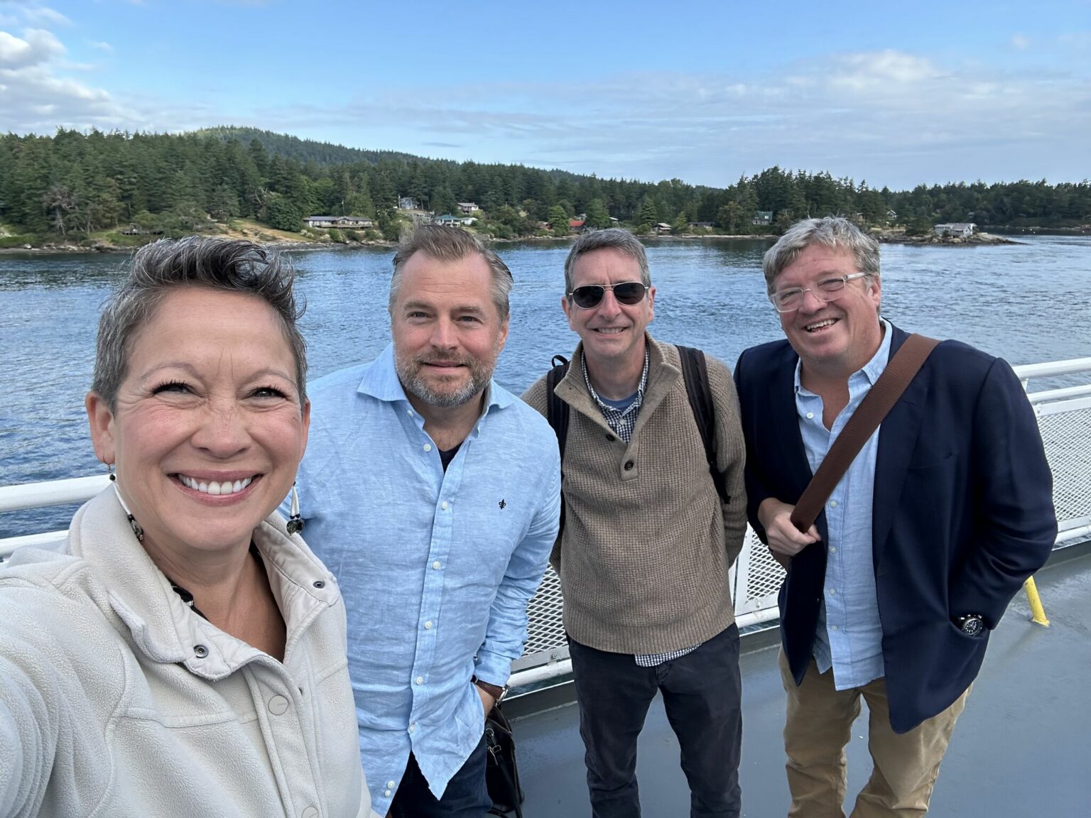 Melanie Mark, SeaTwirl CEO Johan Sandberg, Jon Dogterom and David Carten together in British Columbia